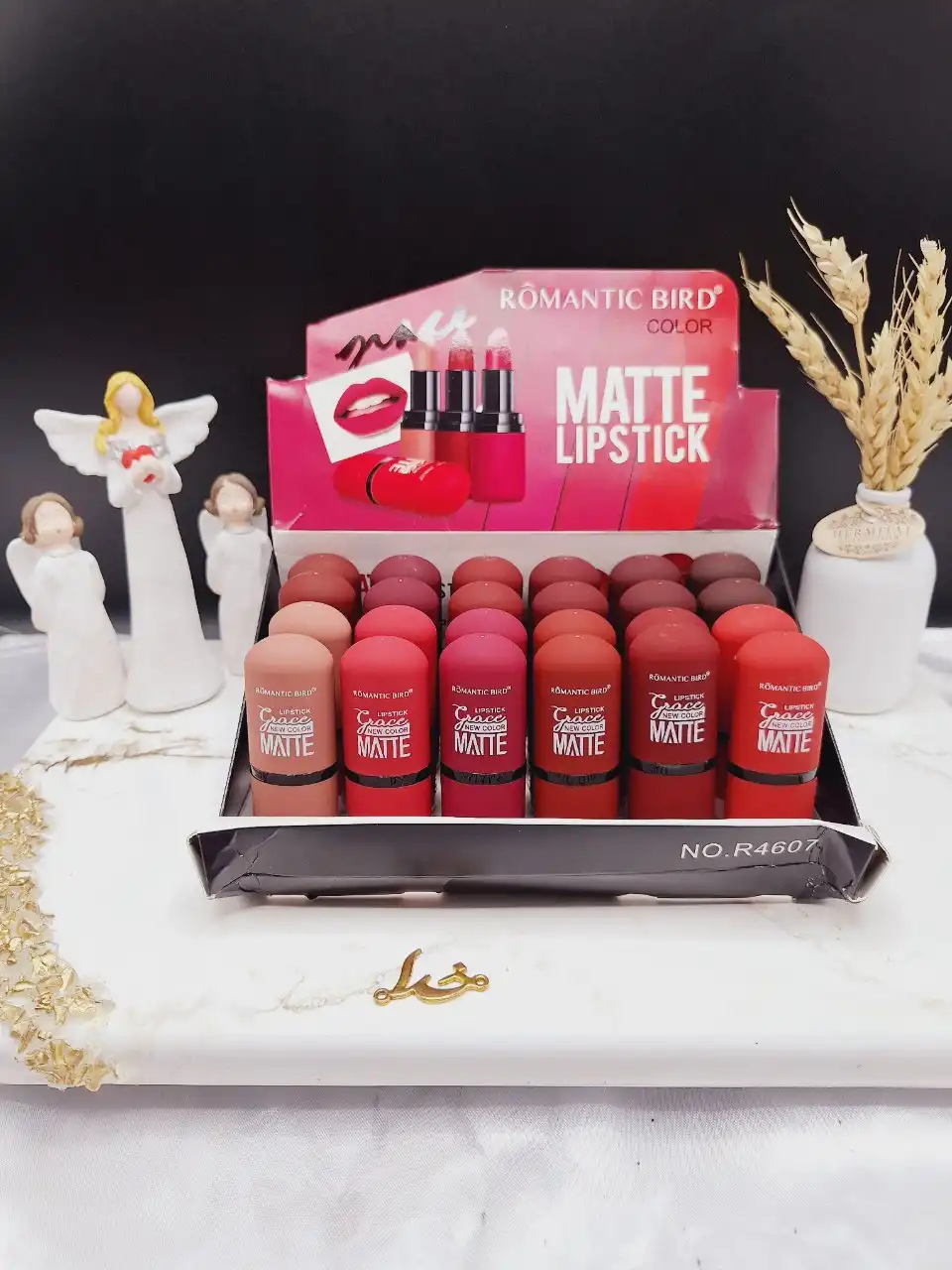 پک 6 تایی رژ جامد مات برند ROMANCE BIRD کد R4607