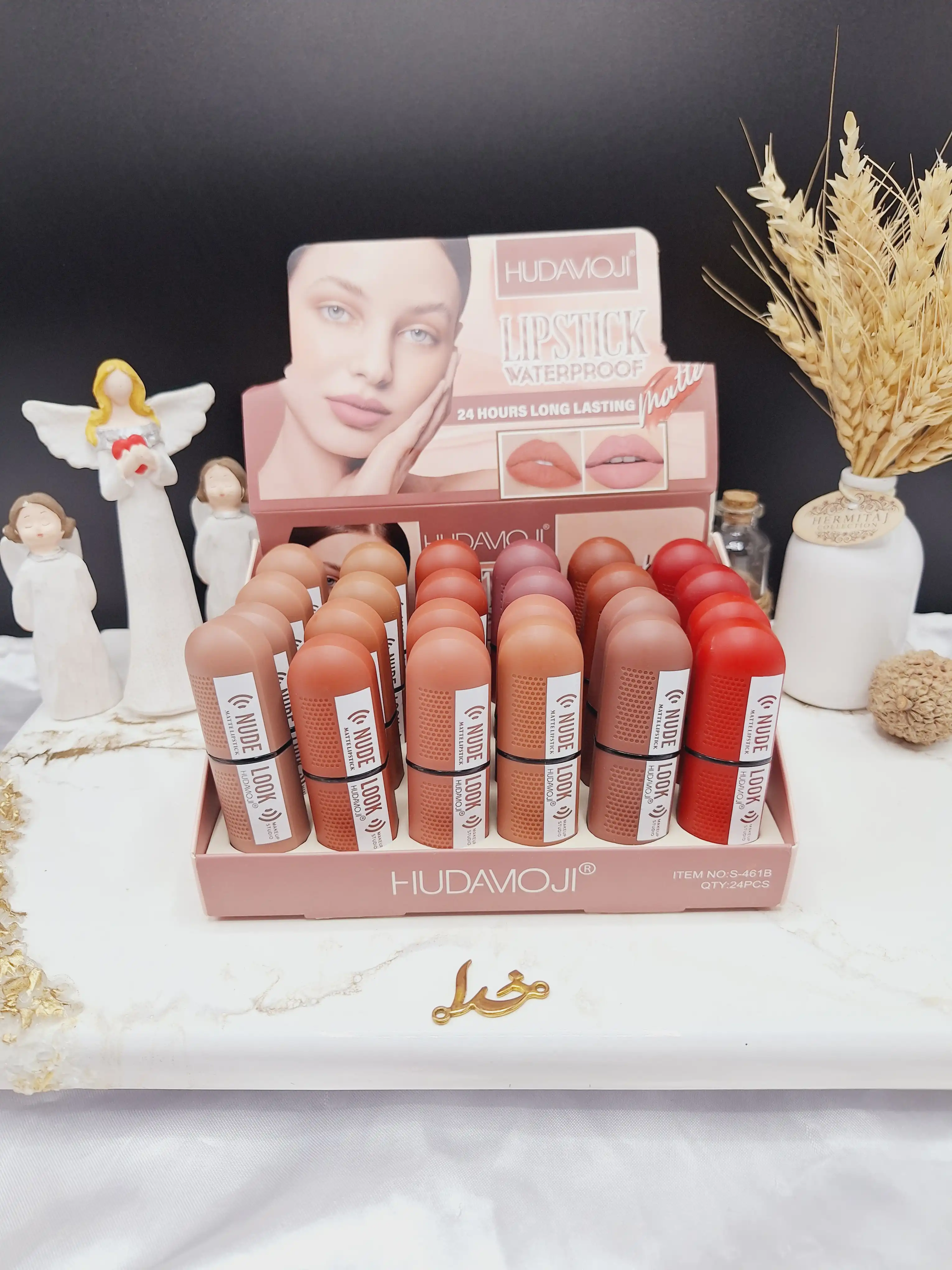 پک 6 تایی رژ لب جامد مات برند ‏FHUDAMOJI کد S-461B