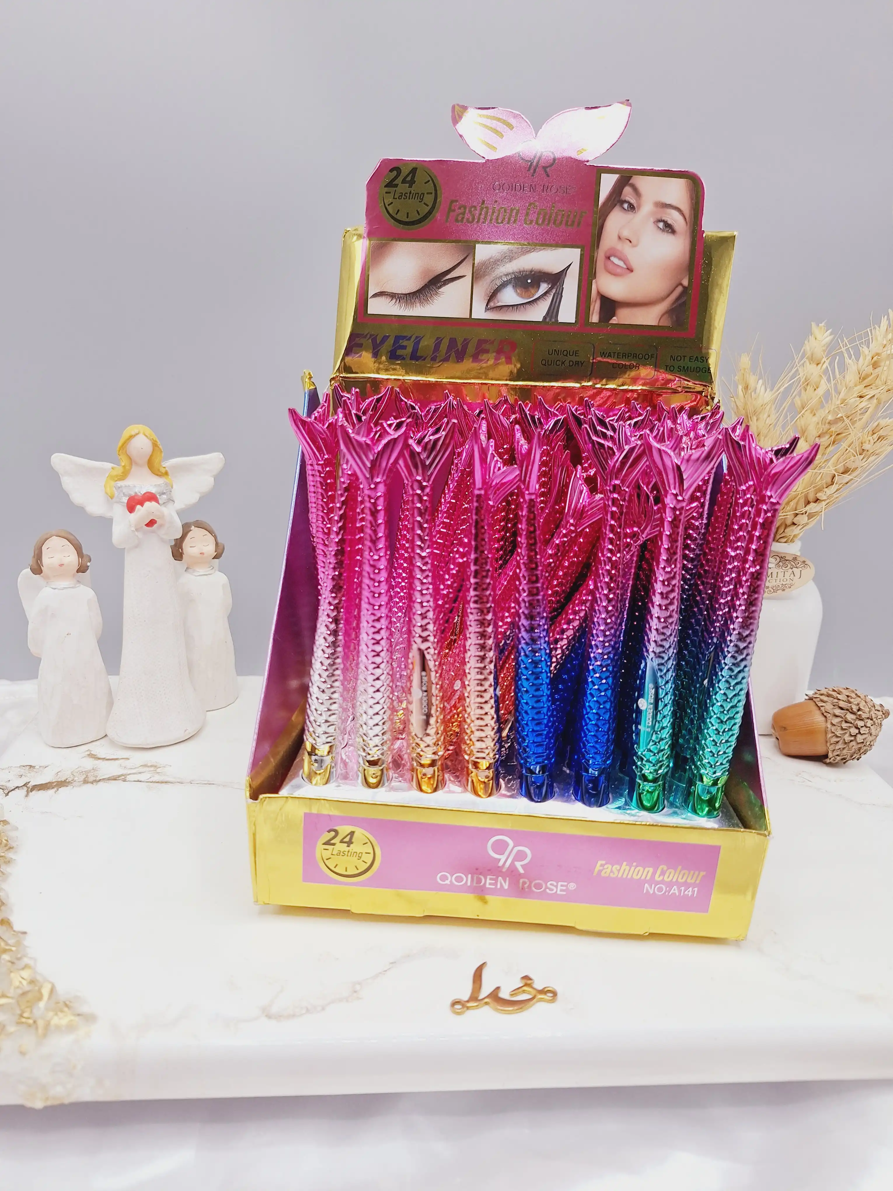 خط چشم ماژیکی طرح پری دریایی برند QOIDEN ROSE کد A141