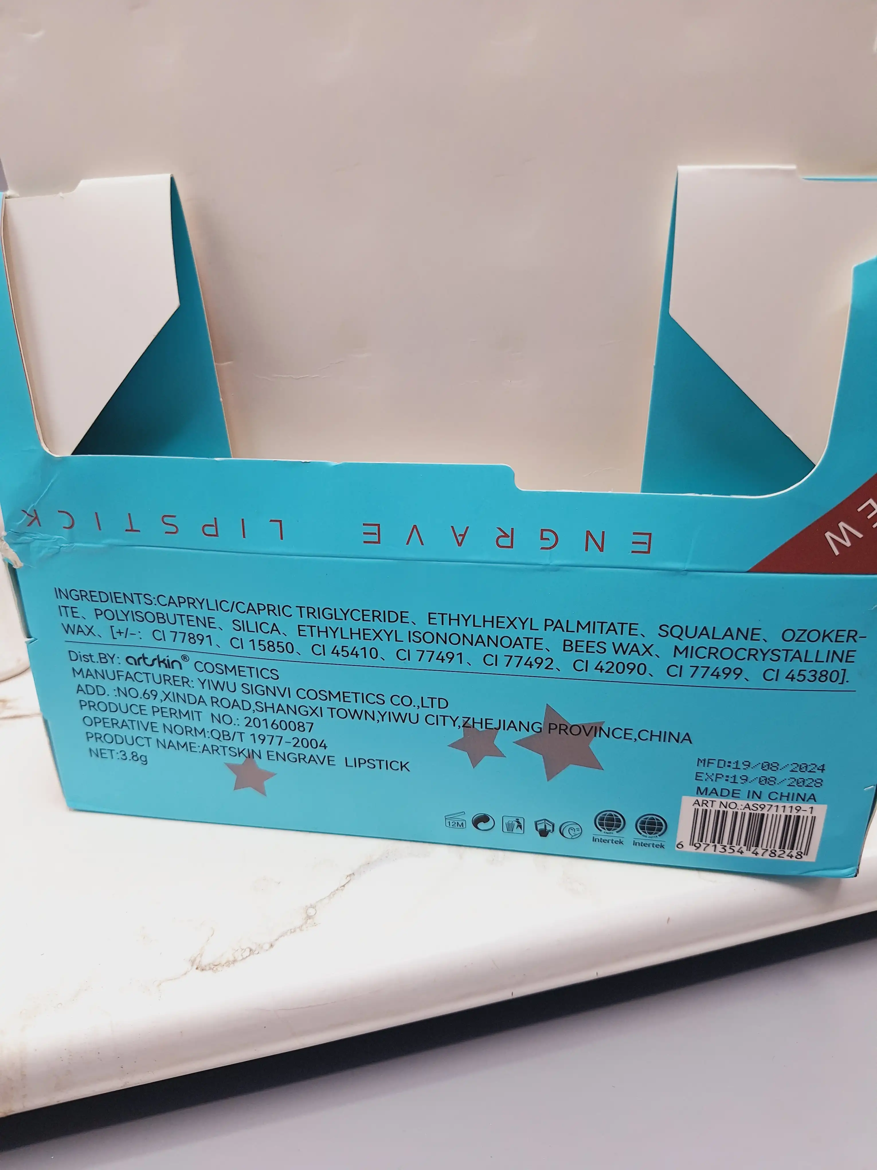 پک 6 تایی رژ جامد نرم و مخملی برند آرت اسکین کد 971119