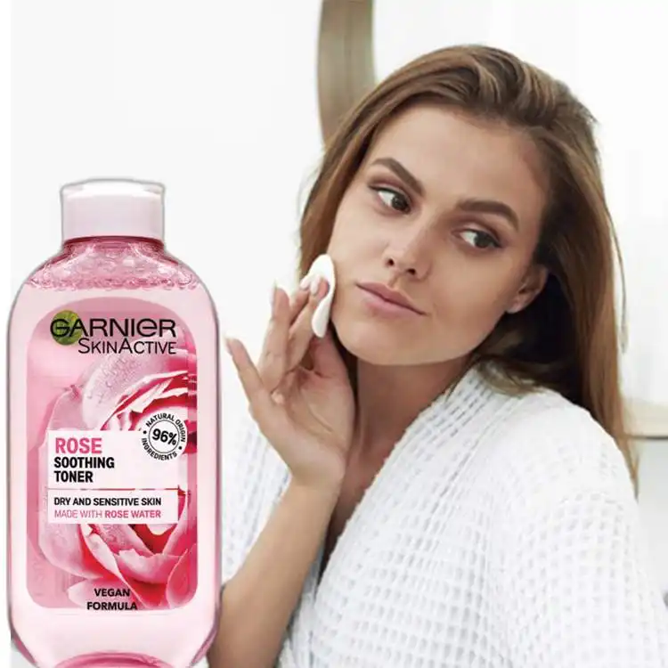 تونر پاک کننده صورت گارنیر مدل گل رز Rose Toner مناسب پوست خشک تا حساس حجم 200 میل اصل کد 0579