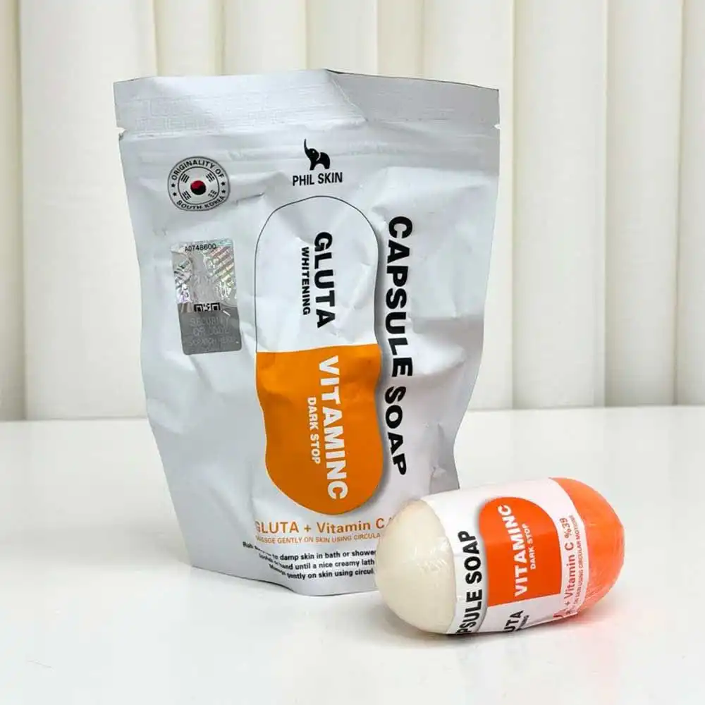 صابون کپسولی ضد لک فیل اسکین مدل گلوتا و ویتامین سی