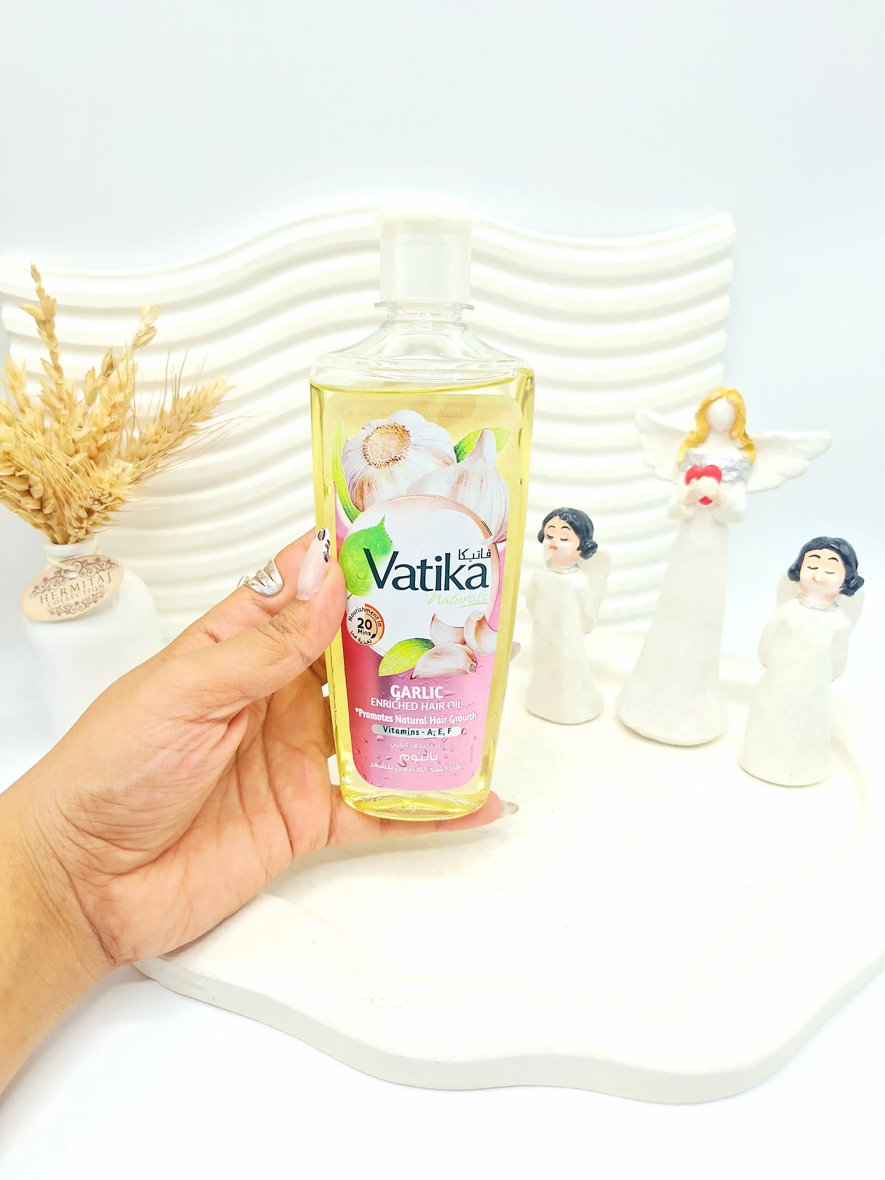 روغن موی طبیعی حاوی سیر برند Vatika کد ۴۰۵۱