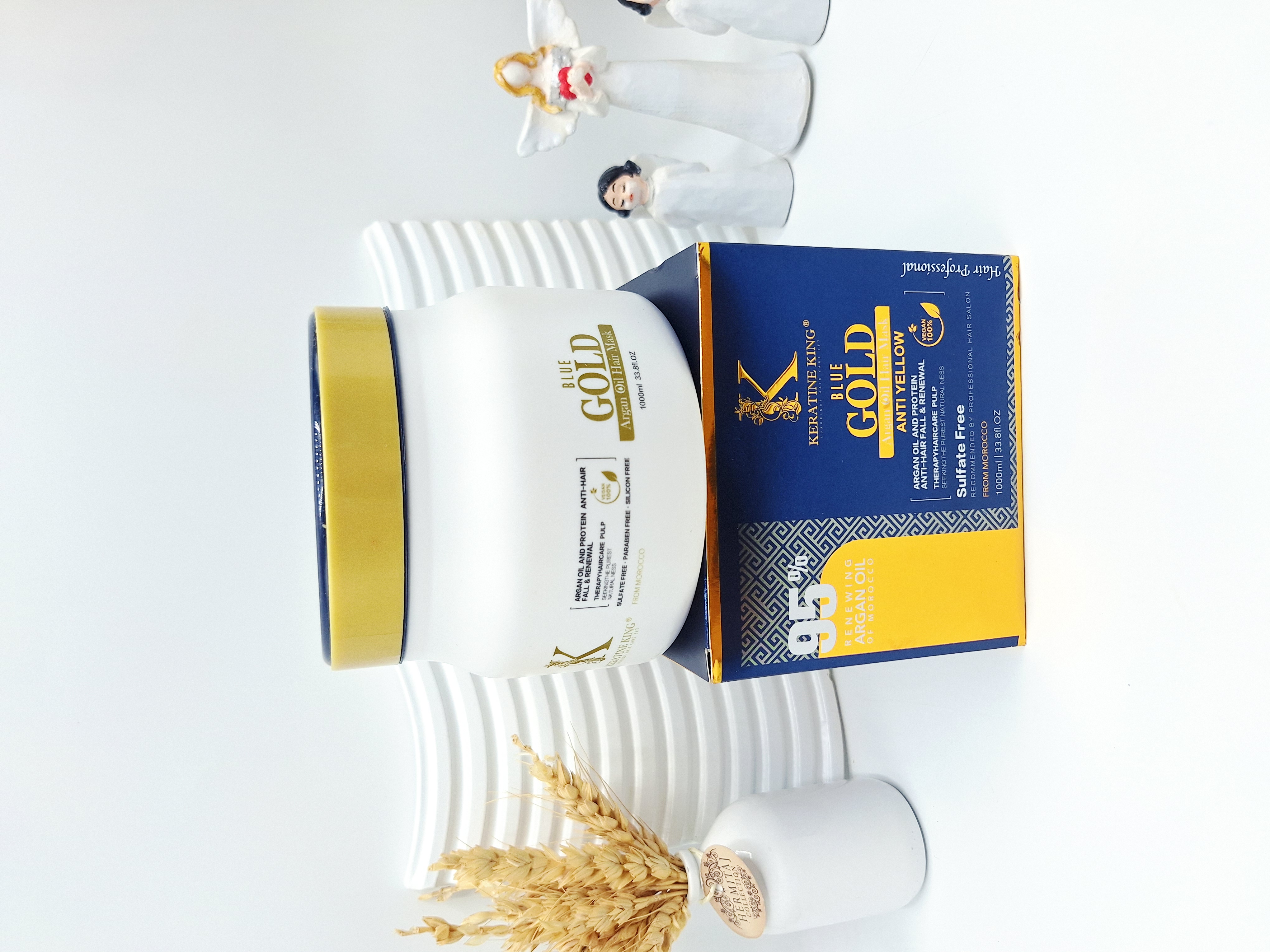 ماسک مو اورجینال روغن آرگان کراتین  بلو گلد کد 0311